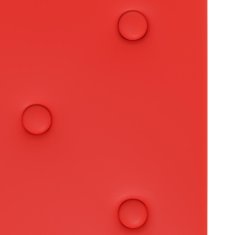 Vidaxl Stenski paneli 12 kosov rdeči 60x30 cm umetno usnje 2,16 m²