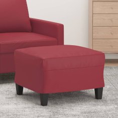 Vidaxl Stolček za noge vinsko rdeč 60x50x41 cm umetno usnje