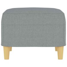 Vidaxl Stolček za noge svetlo siv 60x50x41 cm blago