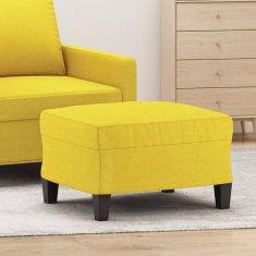 Vidaxl Stolček za noge svetlo rumen 60x50x41 cm blago