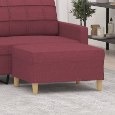 Vidaxl Stolček za noge vinsko rdeče 70x55x41 cm blago