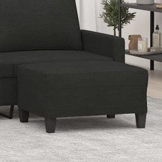 Vidaxl Stolček za noge črno 70x55x41 cm blago