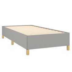 Vidaxl Box spring postelja z vzmetnico svetlo siva 90x190 cm blago