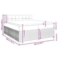 Vidaxl Box spring postelja z vzmetnico temno siva 80x200 cm žamet