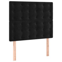 Vidaxl Box spring postelja z vzmetnico črna 100x200 cm žamet
