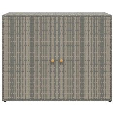 Vidaxl Vrtna omara za shranjevanje siva 100x55,5x80 cm poli ratan