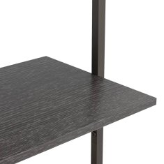 Vidaxl 4-nadstropni prislonski regal črn 64x35x152,5 cm