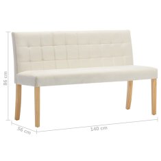 Vidaxl Klop 140 cm krem žamet