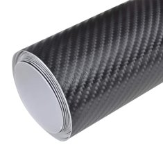 Vidaxl Folija za avto 2 kosa 4D črna 100x150 cm + 50x150 cm
