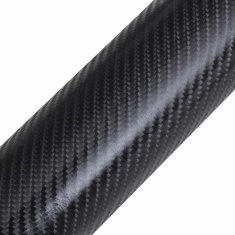 Vidaxl Folija za avto 2 kosa 4D črna 100x150 cm + 50x150 cm