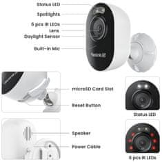 Reolink Lumus E450 IP kamera, pametni alarm, IP65 vodoodpornost, bela