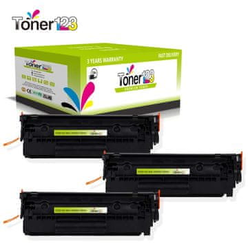 Toner123 Komplet HP 12X / 12A / Q2612X / Q2612A / LaserJet 1010, 1012, 1015, 1018, 1020, 1022, 3015, 3020, 3030, 3050, 3055, M1005, M1300, M1319 kompatibilni tonerji (3) - 3 × črna XXL