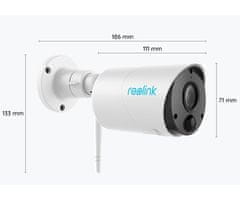 Reolink Argus B320 IP kamera + solarni panel, aplikacija, dvosmerna komunikacija, IP65