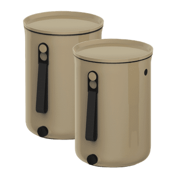 Skaza Bokashi Organko 2 kuhinjski kompostnik, 2x 9,6l, kapučino (100895)