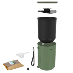 Skaza Bokashi Organko 2 kuhinjski kompostnik, 2x 9,6l, olivni (100889)