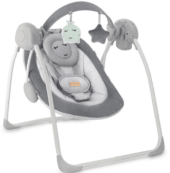  Momi Liss otroški gugalnik, 5 hitrosti, 8 melodij, siv
