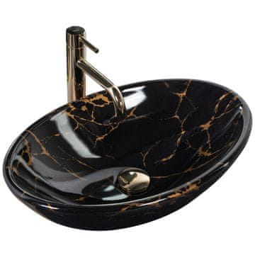 REA Pamela Black Marble Shiny