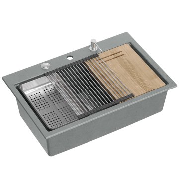 QUADRON granitni umivalnik MARC 110 WORKSTATION Grey Metallic