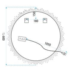 Stensko ogledalo LED 60cm YH-3564