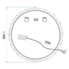 Stensko ogledalo LED 60cm YH-3561