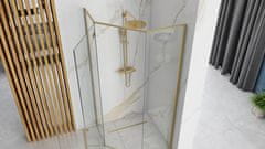 Tuš kabina Rea DIAMOND 90x90 BRUSH GOLD