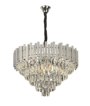 Toolight Obesna svetilka s kristali G051-CP 50CM Chrome