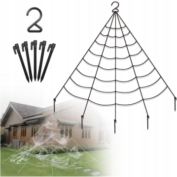 Korbi Velika dekorativna pajkova mreža za vrt – bela, 5 m, idealna za Halloween