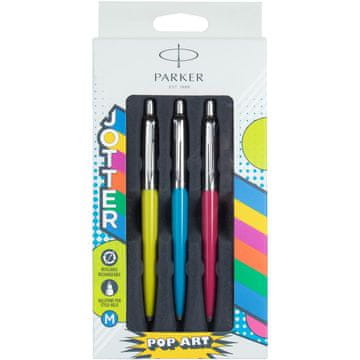 Parker Set kemičnih svinčnikov Parker Jotter Originals Blister (limeta, modra in rdeča)