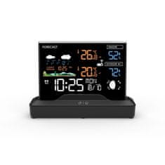  MULTISTORE ECOTOYS Brezžična vremenska postaja z osvetljenim LCD-zaslonom, zunanjim senzorjem, termometrom, barometrom in uro