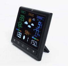  MULTISTORE ECOTOYS Brezžična osvetljena vremenska postaja z zunanjim senzorjem, LCD-zaslonom, termometrom, barometrom in uro
