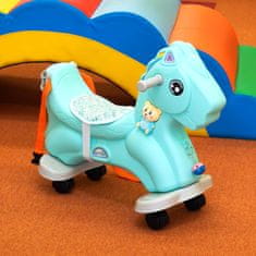 Aga4Kids Plastični gugalni konjiček 2v1 DS3802 Moder