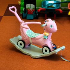 Aga4Kids Plastični gugalni konjiček 2v1 DS3803 Roza
