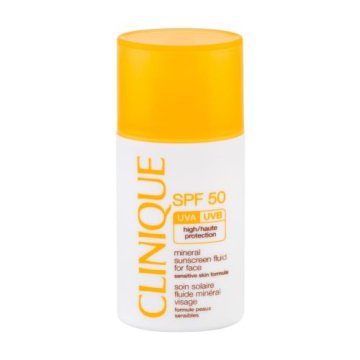 Clinique Sun Care Mineral Sunscreen Fluid For Face SPF50 mineralna tekočina za sončenje obraza 30 ml za ženske