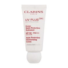 Clarins UV Plus 5P Multi-Protection Moisturizing Screen SPF50 zaščitni in vlažilen fluid za obraz 30 ml Odtenek translucent za ženske