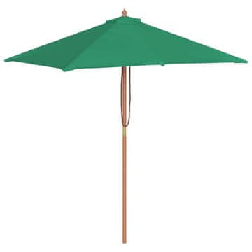 Vidaxl Zunanji senčnik z lesenim drogom 150x200 cm