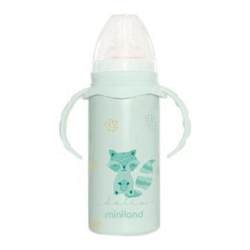 Miniland Baby Dolce Termoska iz nerjavečega jekla s cucljem, 240 ml, meta