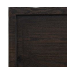 Vidaxl Kopalniški pult temno rjav 160x60x(2-6) cm obdelan trden les
