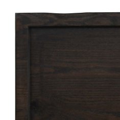 Vidaxl Kopalniški pult temno rjav 180x60x(2-4) cm obdelan trden les