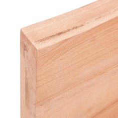 Vidaxl Kopalniški pult svetlo rjav 140x60x(2-6) cm obdelan trden les