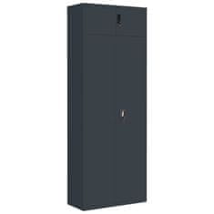 Vidaxl Arhivska omara antracitna 90x40x240 cm jeklo