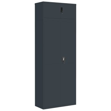 Vidaxl Arhivska omara antracitna 90x40x240 cm jeklo