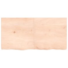 Vidaxl Kopalniški pult 120x60x(2-6) cm neobdelan trden les