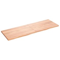 Vidaxl Kopalniški pult svetlo rjav 180x60x(2-4) cm obdelan trden les