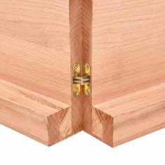 Vidaxl Kopalniški pult svetlo rjav 120x60x(2-6) cm obdelan trden les