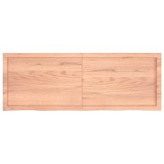Vidaxl Kopalniški pult svetlo rjav 140x50x(2-6) cm obdelan trden les