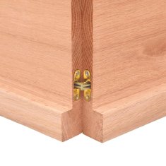 Vidaxl Kopalniški pult svetlo rjav 180x50x(2-4) cm obdelan trden les