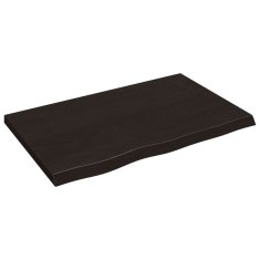 Vidaxl Kopalniški pult temno rjav 80x50x(2-4) cm obdelan trden les