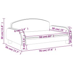 Vidaxl Otroški kavč rjav 70x45x30 cm umetno usnje