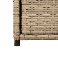 Vidaxl Vrtna omara za shranjevanje bež 55x55x111 cm poli ratan
