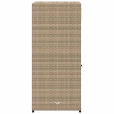 Vidaxl Vrtna omara za shranjevanje bež 55x55x111 cm poli ratan